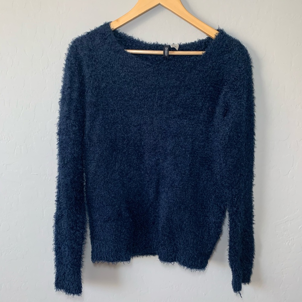 Divided by H&M navy blue fluffy sweater size S
